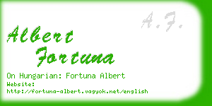 albert fortuna business card
